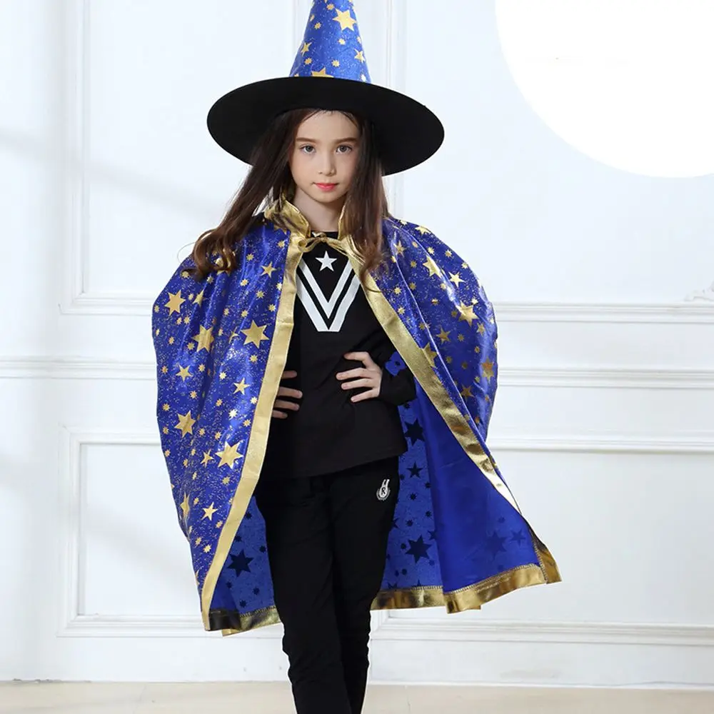 Grappig Trendy Voor Jongens Unisex Meisjes Heks Caps Halloween Mantel Sets Kinderen Cosplay Kostuums Prestaties Kleding Enge Kostuums