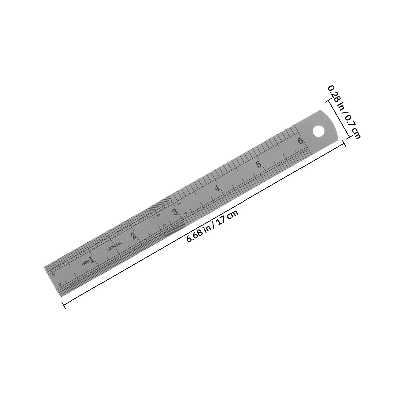 1Set Thickened Steel Ruler Stainless Measuring Straight Edge with Stopper for Carpentry Drafting and Construction Projects Gauge