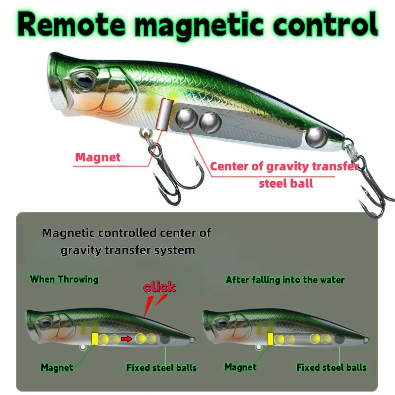 Popper surface para lucio en agua salada – Anzuelos triples - imagen 5