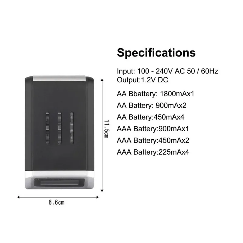 EU/US/UK Plug For AA/AAA NiCd NiMh Rechargeable Batteries LCD-002 LCD Display With 4 Slots Smart Intelligent Battery Charger