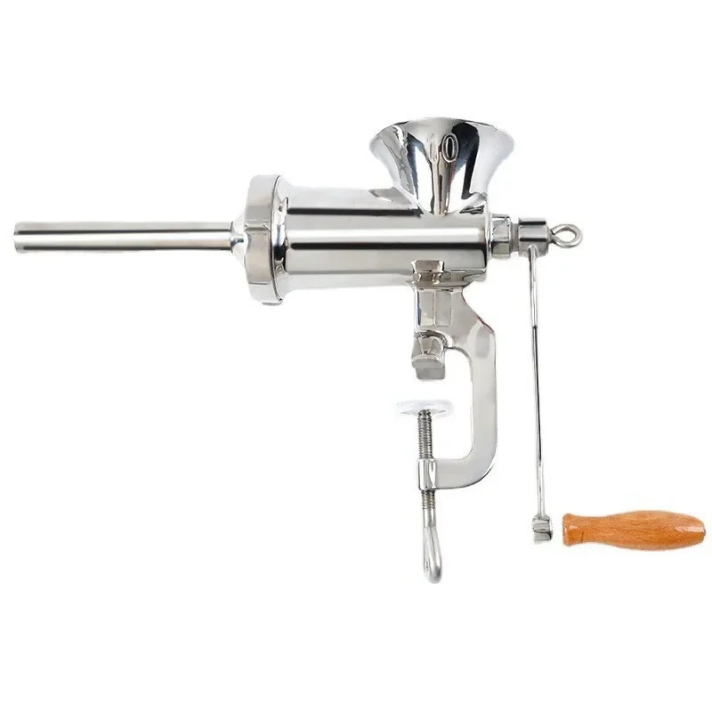 

Stainless steel household No. 10 manual meat grinder hand crank enema machine meat stuffing machine sausage machine
