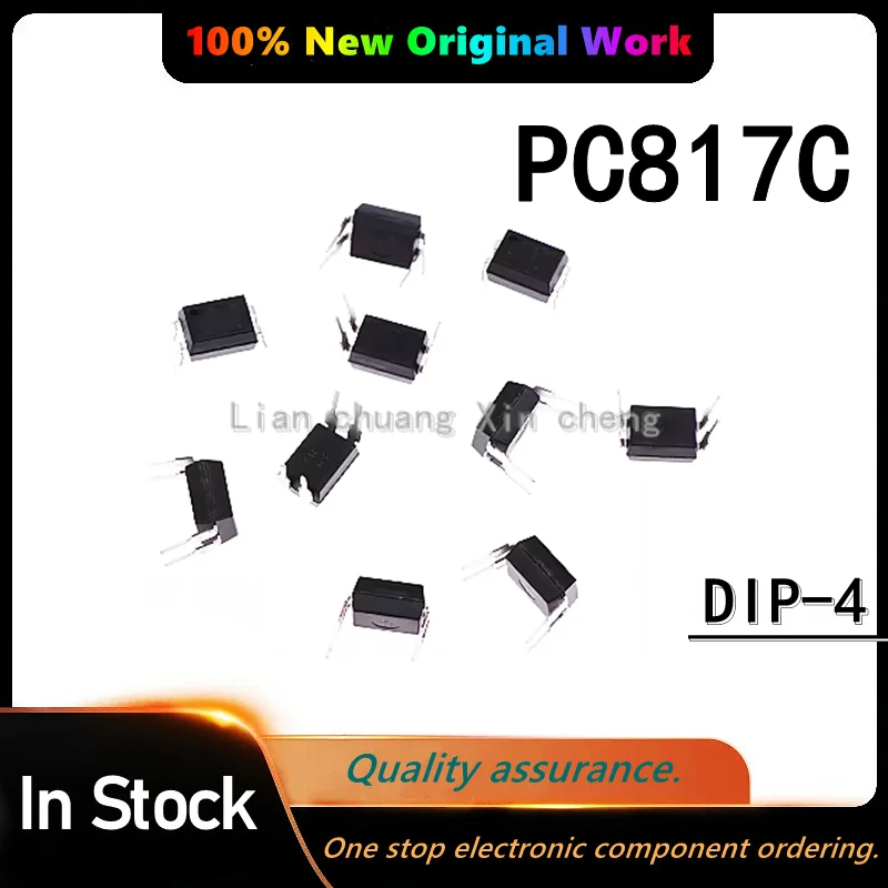 10-100Piece 100% Original New PC817C DIP PC817-C DIP4 optocoupler PC817 IC DIP4 In Stock