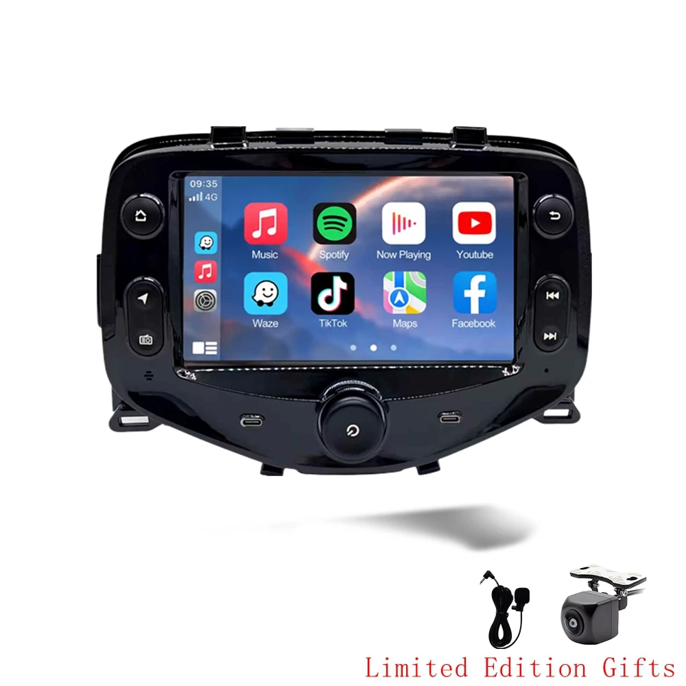 HMG Android Radio For Toyota Aygo Peugeot 108 Citroen C1 2014 - 2021 Autoradio Multimedia Player Carplay Android Auto GPS DSP DV