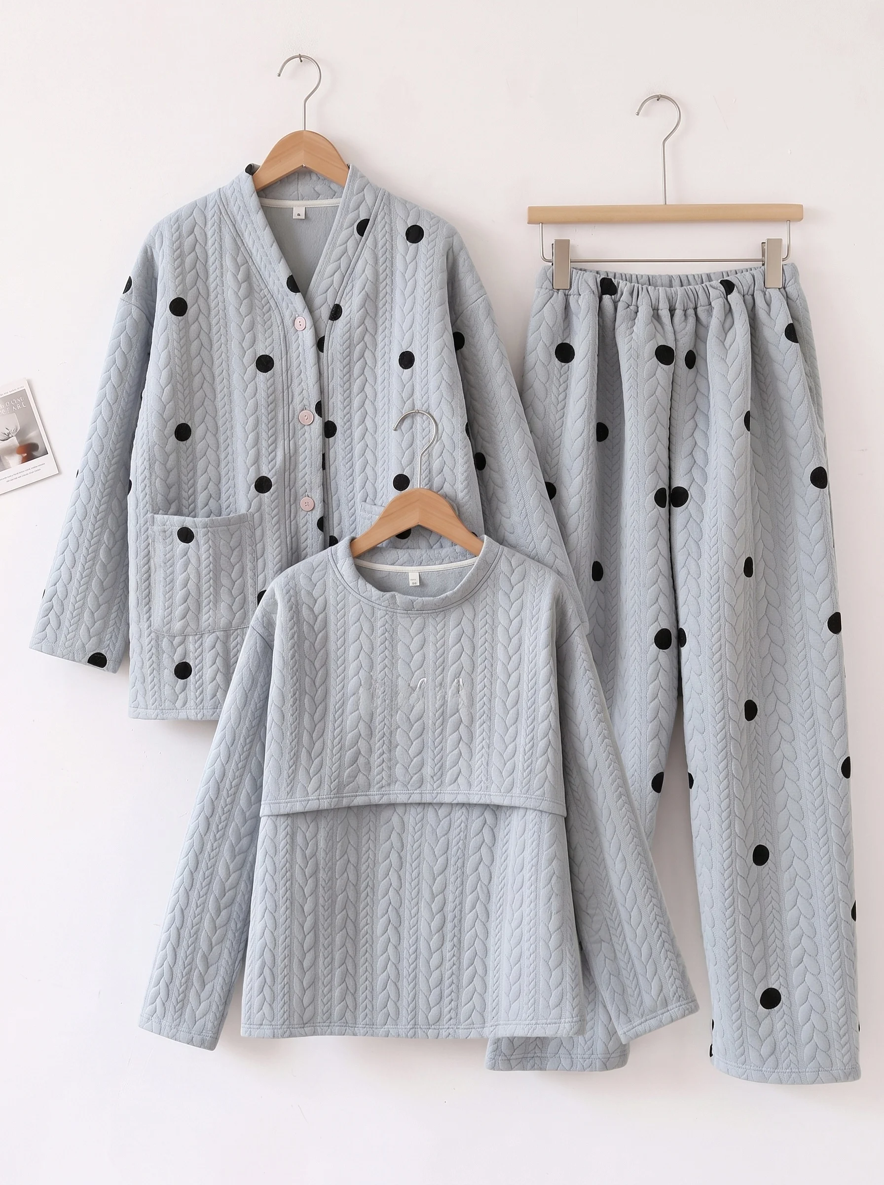 air-cotton-maternity-sleepwear-home-clothes-postpartum-nursing-comfortable-belly-long-sleeve-round-neck-home-three-piece-set