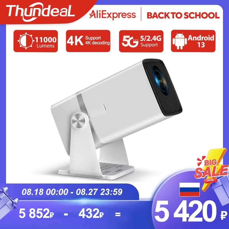 

Мини-проектор ThundeaL HD TD90 PK TD80W 1080P Wi-Fi Android TD80 Проектор Домашний кинотеатр Кино 3D Телефон Видеопроектор фильмов