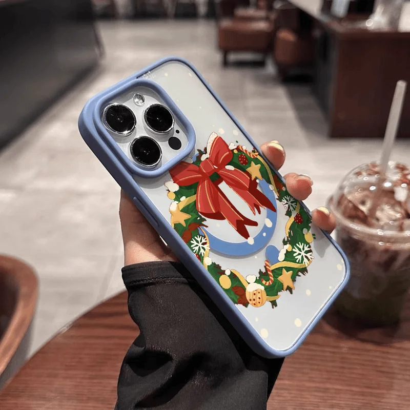 

Magnetic Case for Samsung Galaxy S25 S24 S23 S22 S21 Ultra FE Plus Camera Protection for Magsafe Male Female Christmas Cartoon