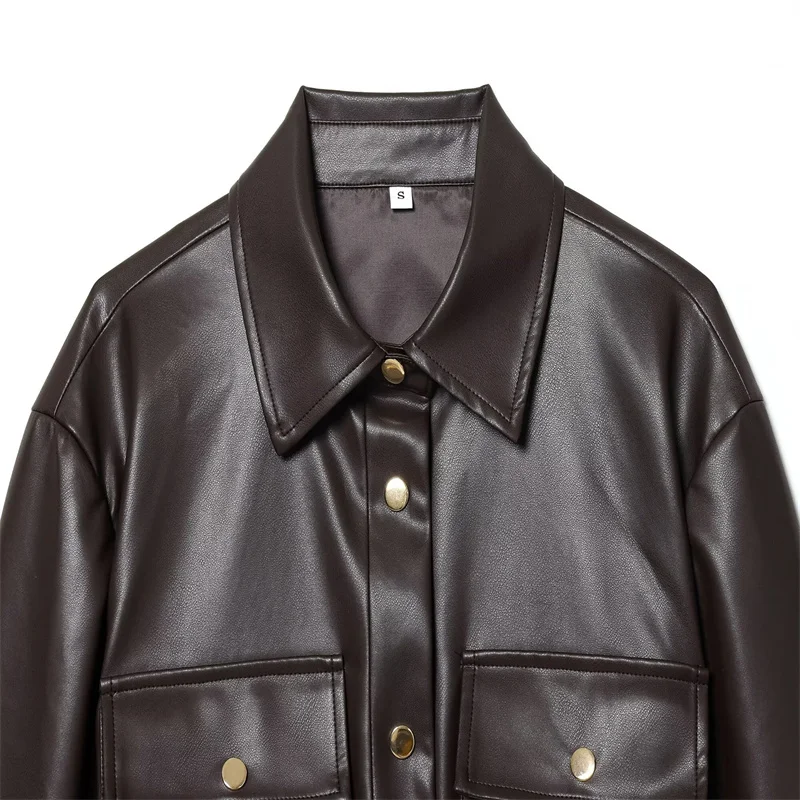 Trendy lange kunstleren damesjas herfst 2025, mode, sexy bovenkleding met riem voor stijlvolle casual gelegenheden