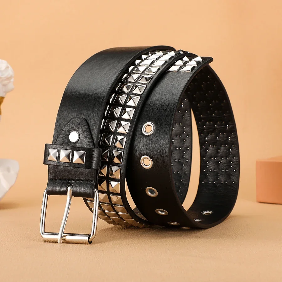 Jeansgürtel im Punk-Rock-Stil, trendiges Y2K-Zubehör für den Taillenbereich, ideal für Nachtclub-Looks, Alltagsoutfits und Partykleidung – Detail 2