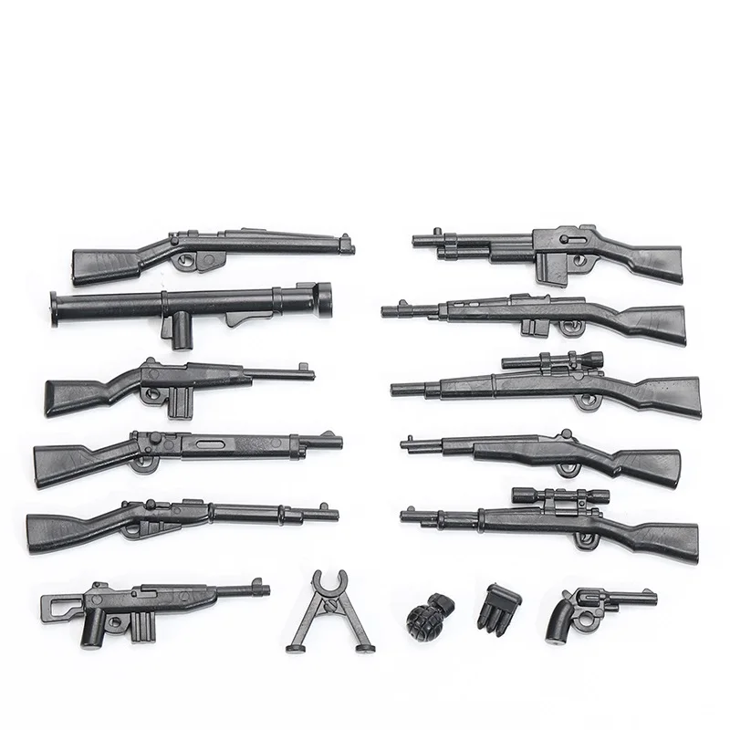 WW2 Military Weapons Mini Action Figures MOC Series Guns Assault Rifle Army DIY Building Blocks Soldier Bricks Toys For Boy Gift