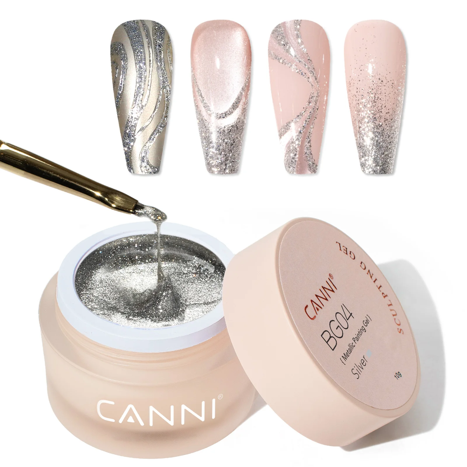 BG01-BG10 CANNI Multifunktionales Gel, Modelliergel, TPO-frei, PVC-frei, Soak-Off UV LED No-Wipe Modelliergel, Funktionsgel – Detail 6