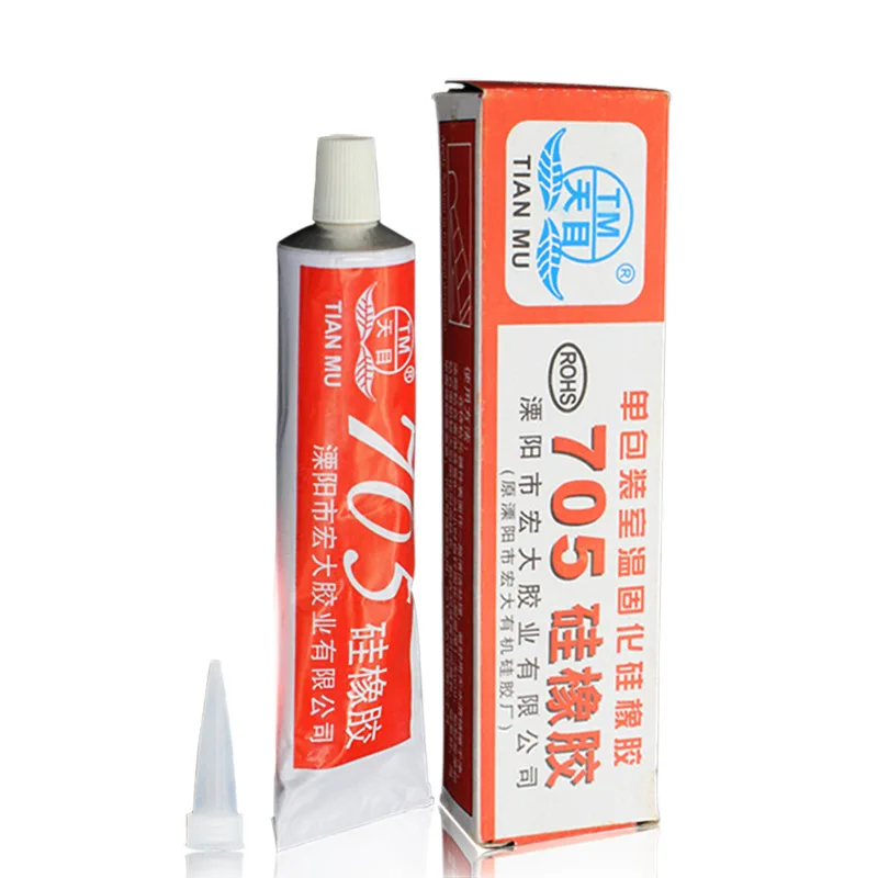 New 705 High Temperature Clear Silicone Rubber Insulating Electronic Sealant Adhesive Glue Glass Metal