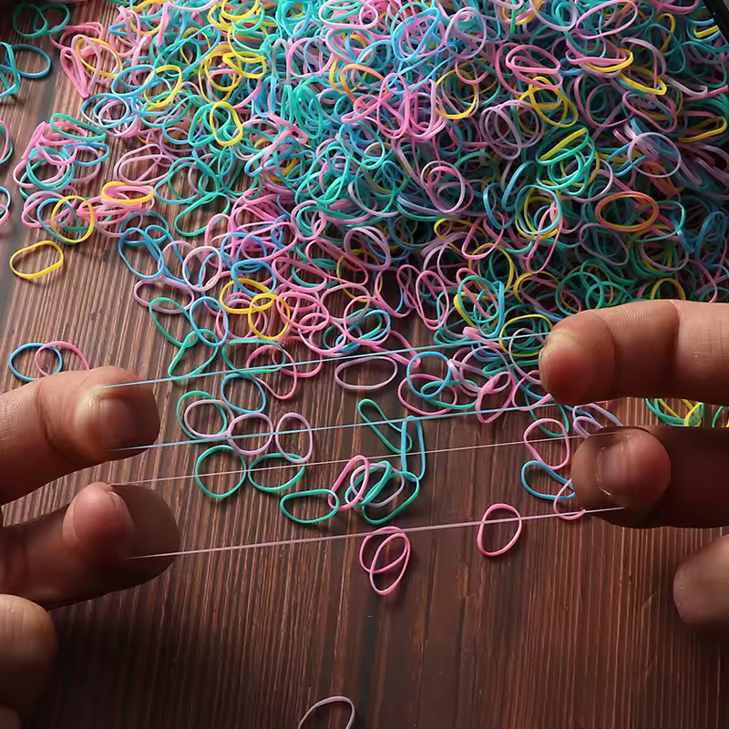 1000/2000pcs Girls Colorful Disposable Rubber Elastic Hair Band Ties Children Ponytail Holder Bands Kid Hair Accessories Leagues - Image 4