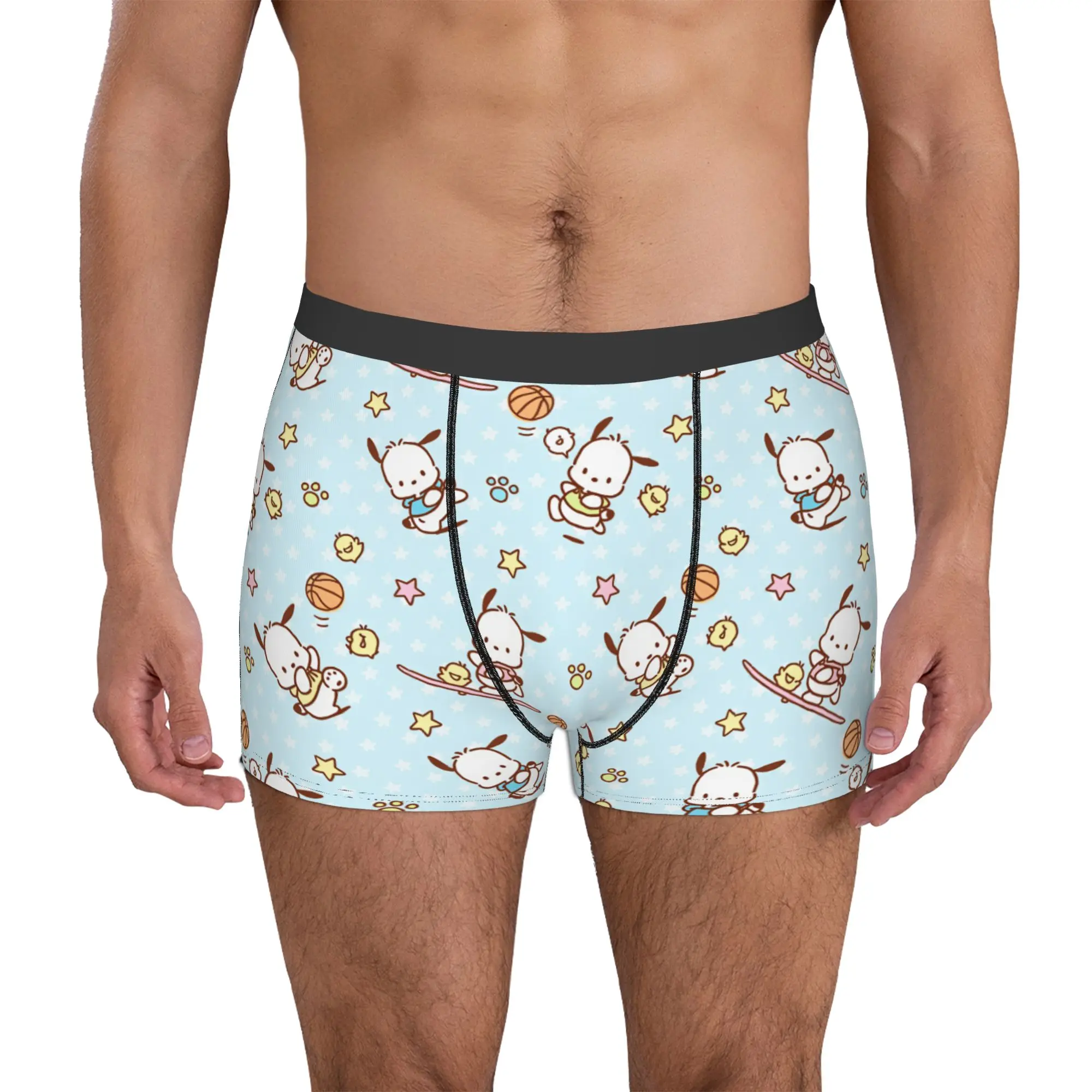 

Pochacco Anime Cute Boxer Shorts For Men 3D Printed Cartoon Underwear Panties Briefs Soft Underpants