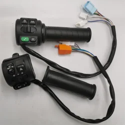 1 Pairs Electric Bicycle Integrated Throttle+switch Speed Control Handle Assembly +light on Off/gears/turning Reverse Handlebar