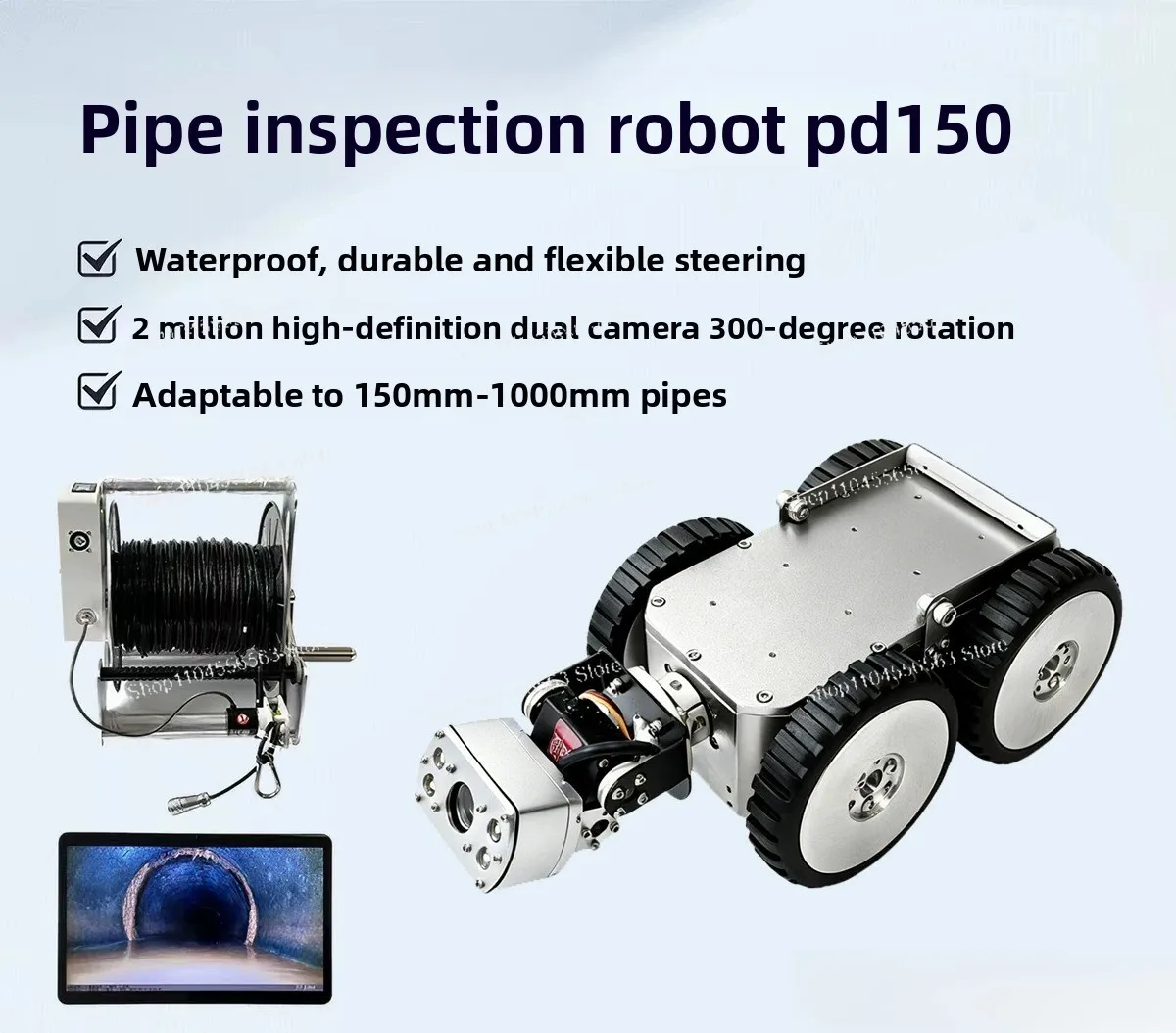 Pipeline inspection crawler Municipal sewage and drainage engineering Waterproof pipeline robot