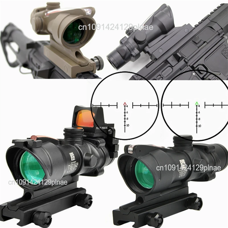 Adjustable 4x32 Red Dot 1x 4x Scope R-MR Red Dot Tactical Scope 20mm Rail Scope for Glock Hunting