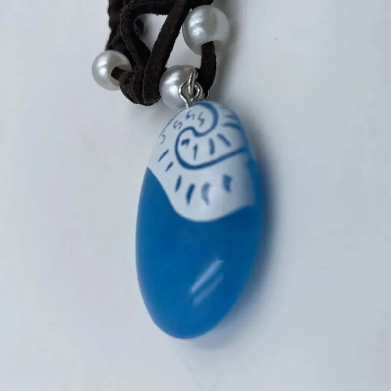 فيلم الأميرة موانا قلادة تأثيري اليدوية مضفر الجلود حبل مضيئة قلادة النساء فتاة مجوهرات الدعامة الملحقات #5