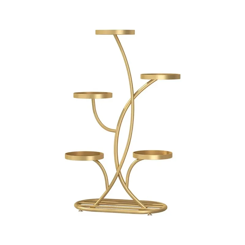 Direct Factory Sale Wrought Iron Metal Flower Stand for Home for Displaying Flower Pots on Balcony & Living Room