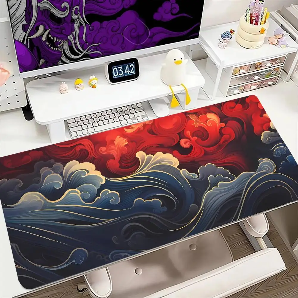 

Wave design Mouse Pad 900x400MM Large Gaming Mousepad Keyboard Gamer Rubber Anti-wrinkle Anti-Slip Bottom Desk Mat