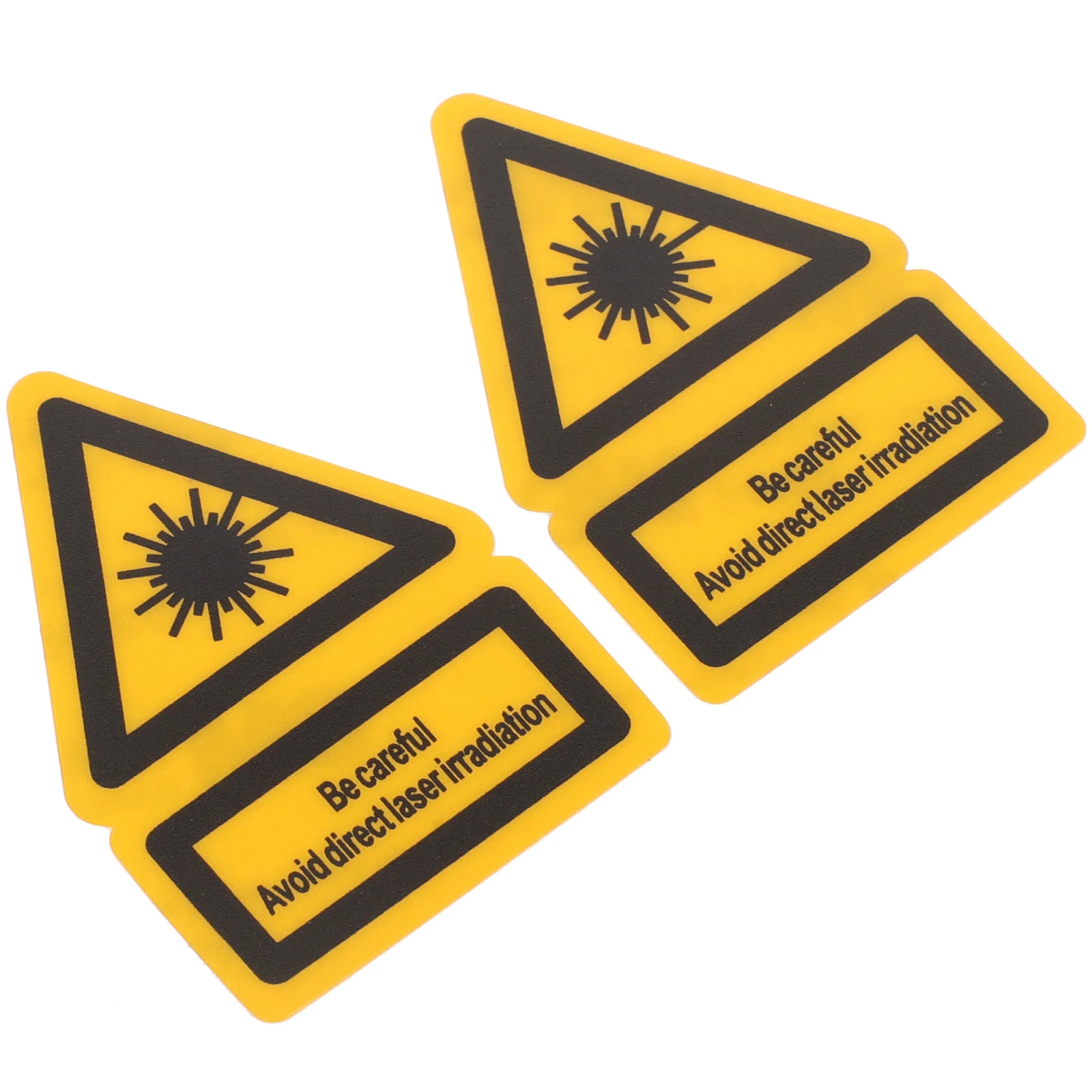 2 Pcs Self Adhesive Warning Beam Symbol Caution Signs Laser Marking High Pressure Risk Danger Sticker