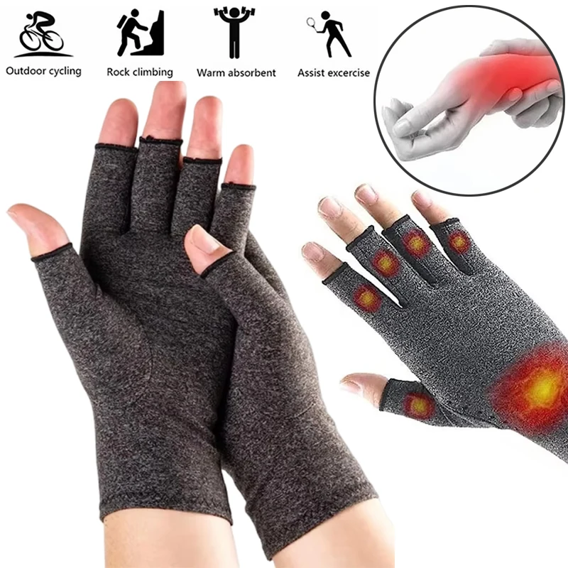 

Compression Arthritis Gloves Men Women Cotton Joint Pain Relief Wrist Support Hand Brace Therapy Wristband Compression Gloves