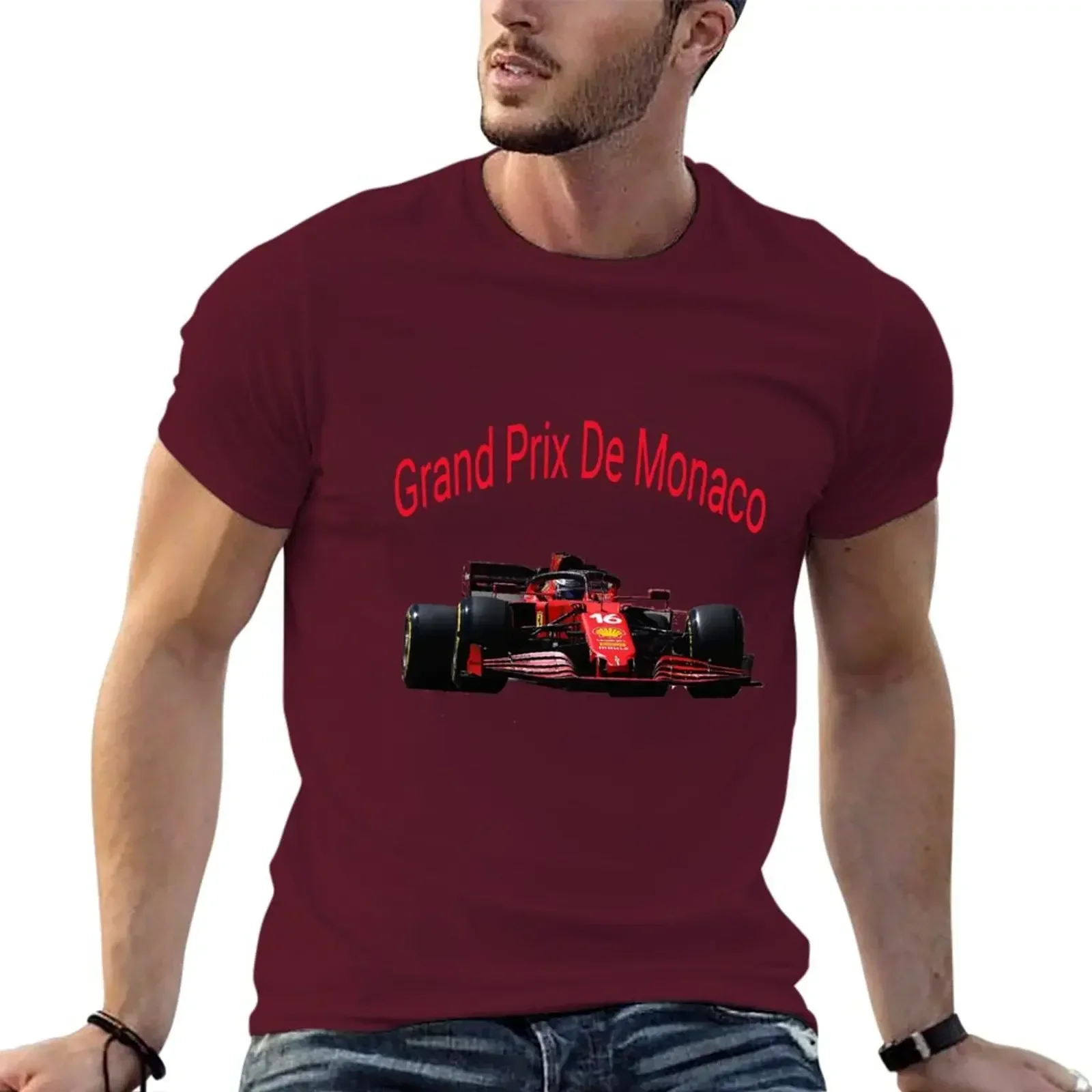 Tees Heavyweights Oversizeds Short Sleeve Tee Men Le Grand Prix De Monaco T-Shirt Harajuku Men Clothing Graphic T Shirts summer