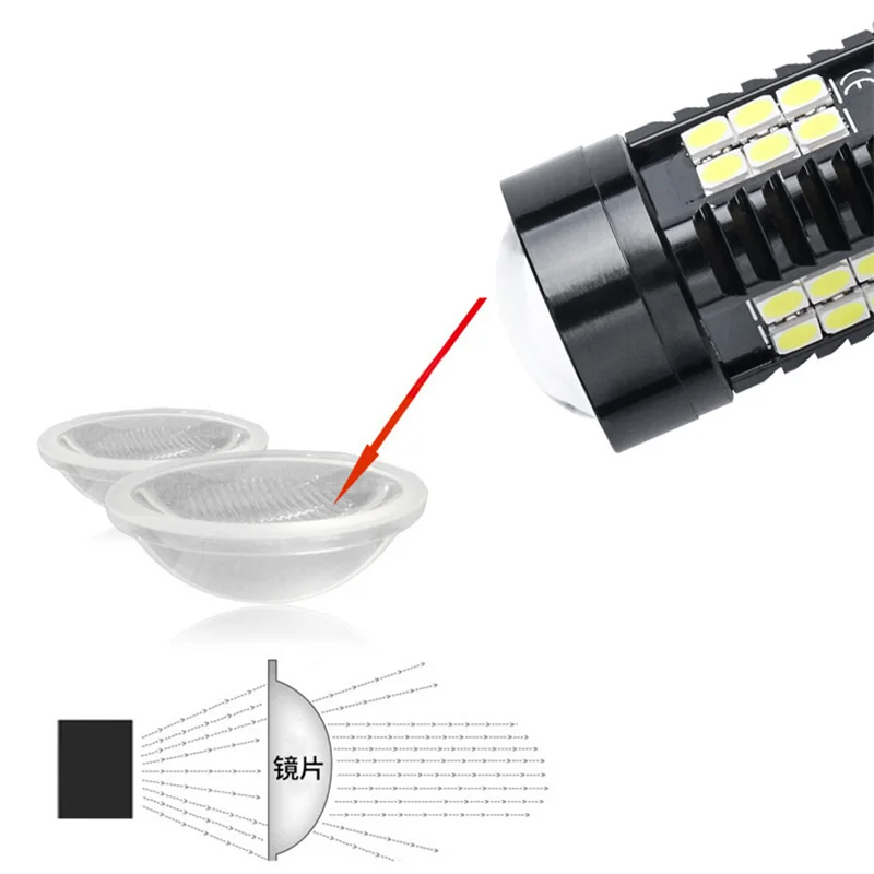 For VW Passat B7 2010-2014 2pcs/lot BA15S CANBus Error free White LED DRL Daytime Running Lights Bulbs