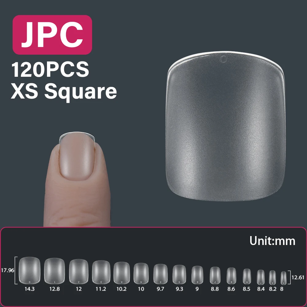 120Pcs Artificial Nails XXS/XS Extra Short Square Oval Almond Fake Nails Gel X Tip Acrylic False Nail Tips Press on Nails