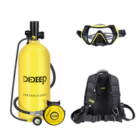 DIDEEP Scuba Tank 3L Capacity Equipment Specialized Scuba Tank Diving Bottle Oxygen Cylinder 30Minutes Snorkeling Equipment