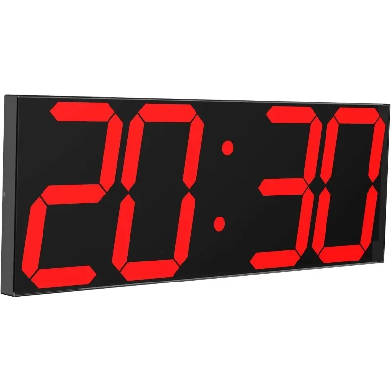 Digital LED Wall Clock, Oversize Wall Clock with 6” Numbers, Remote Control Count up/Countdown Timer Clock, Auto Dimmer