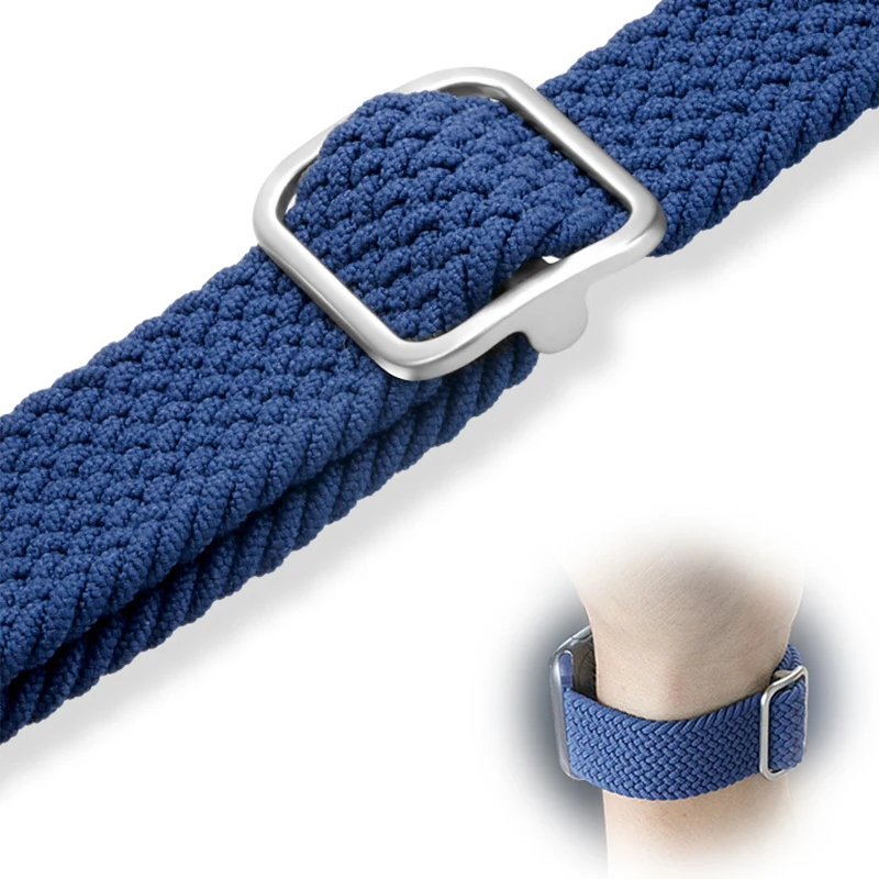 Smart watch Replacement band Braided Solo Loop Woven adjustable Nylon metal buckle strap for apple watch series and ultra 1/2