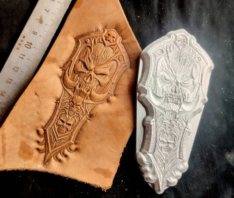 

Skull Crossbones Leather Embossing Stamp Mold Aluminum Alloy Craft Tool Cold Pressing Stamping Personalized Custom Stamp Mold