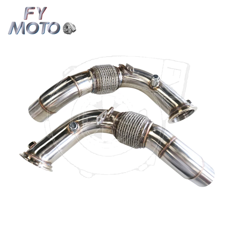 Exhaust Downpipe for  F10 F12 F13 M5 M6 High Flow 76mm S63 engine M PERFORMANCE