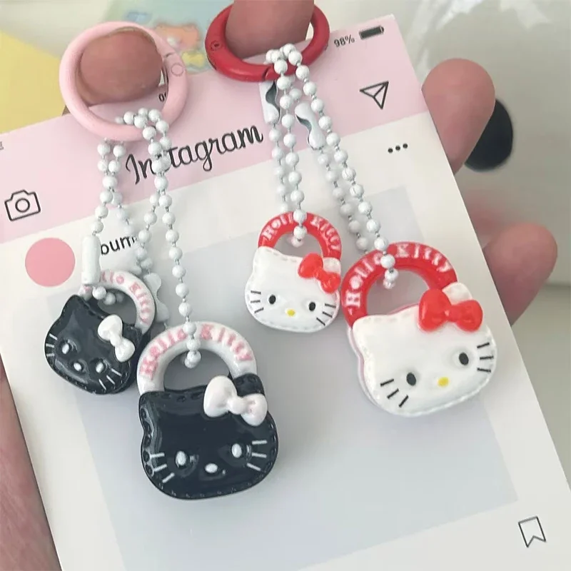 Hello Kitty Cat sleutelhanger mooie girly KT kat sleutelhanger tas hanger tas hangende decor sleutel accessoires paar vrienden cadeau