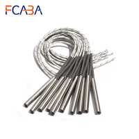 2PCS 7mm 225~255mm 316SUS Tubular Cartridge Heater 110V/220V/380V 640W/650W/680W/700W/730W Electric Single-End Heating Element