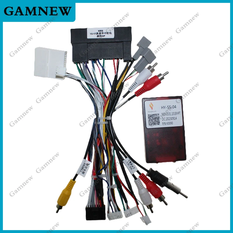 Car Android 16Pin Wiring Harness Cable Adapter Canbus box Decoder For Kia Sedona Carnival Optima HY-SS-04/RP1-HY-002