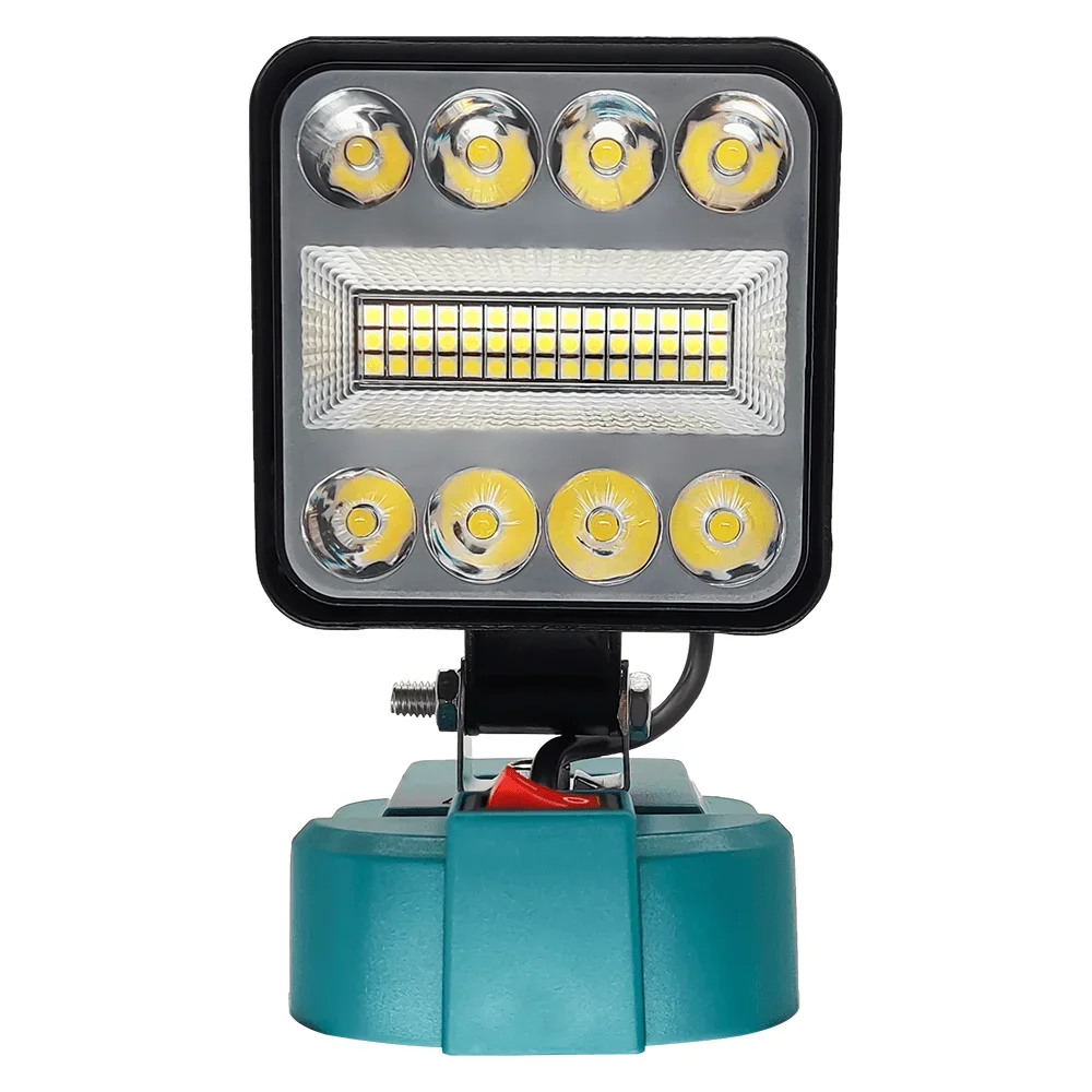 Elektryczna bezprzewodowa lampa robocza LED PATUOPRO 180 °   Regulowany przenośny reflektor zewnętrzny do akumulatora Makita 18 V (bez akumulatora)