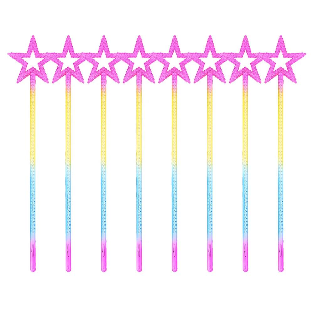 Bâtons de fée étoile, 8 pièces, jolis accessoires de fête portables et lumineux pour enfants, spectacle sur scène, jouets féeriques pour enfants