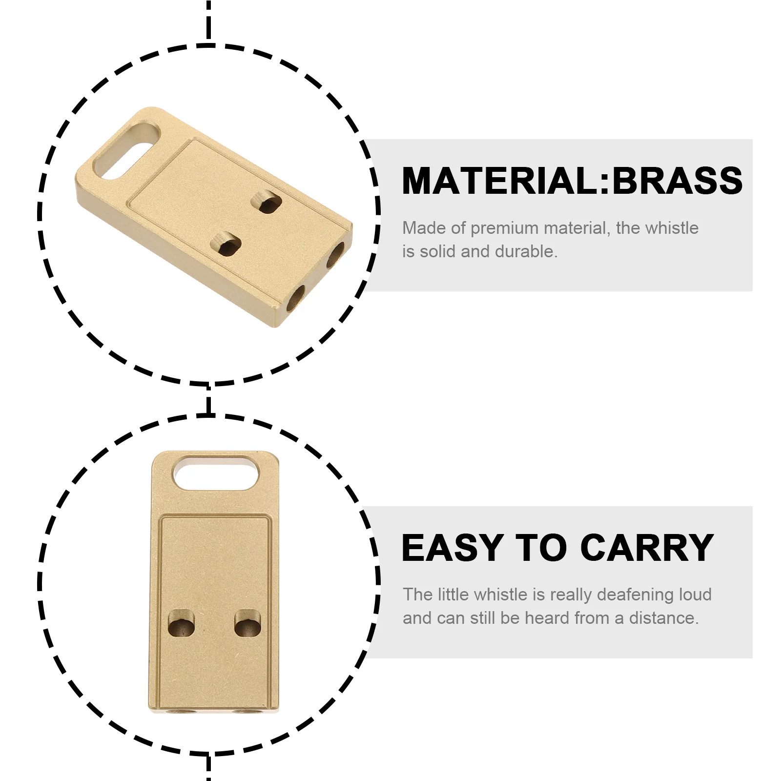 

Premium Emergency Durable Brass Survival Loud Multi-Function Outdoor Sports Training Referee Whistle Keychain Pendant Mini Metal