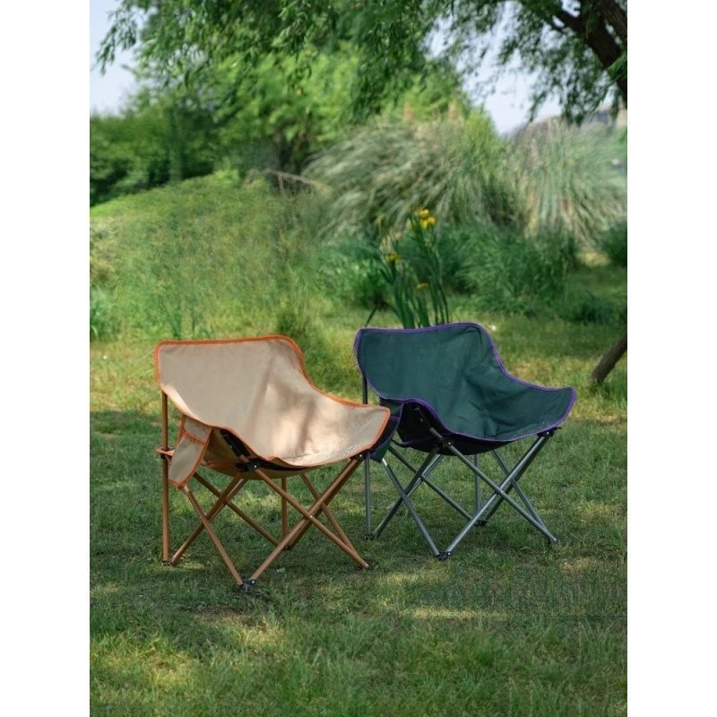 

Outdoor folding moon chair camping chair beach leisure portable picnic camping back table and chairs
