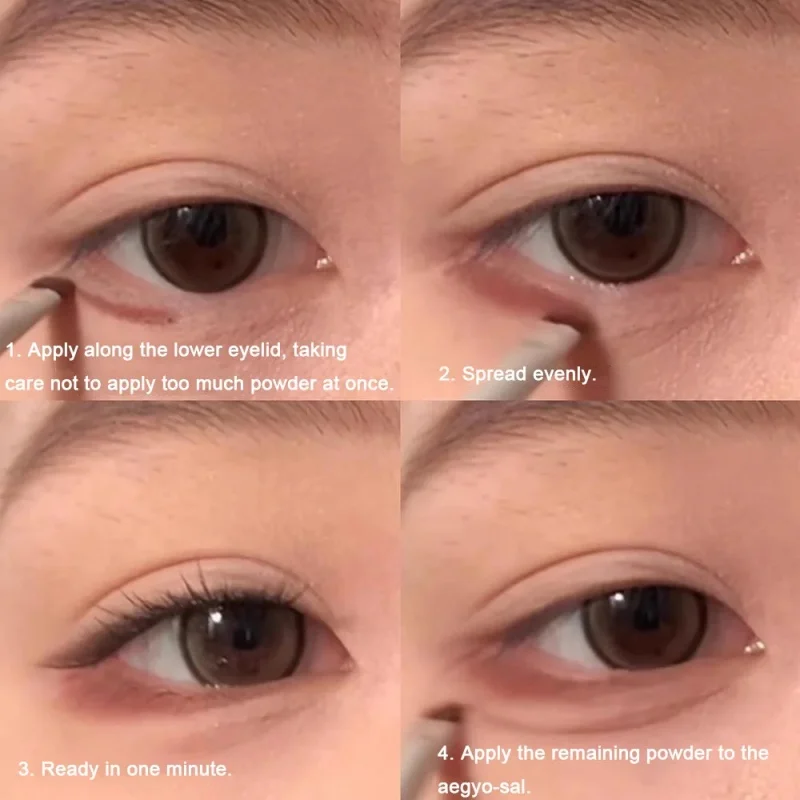 Tavolozza di ombretti in polvere per eyeliner monocromatico rosso marrone Setoso opaco sdraiato Eyeliner baco da seta Trucco per occhi impermeabile con pennello