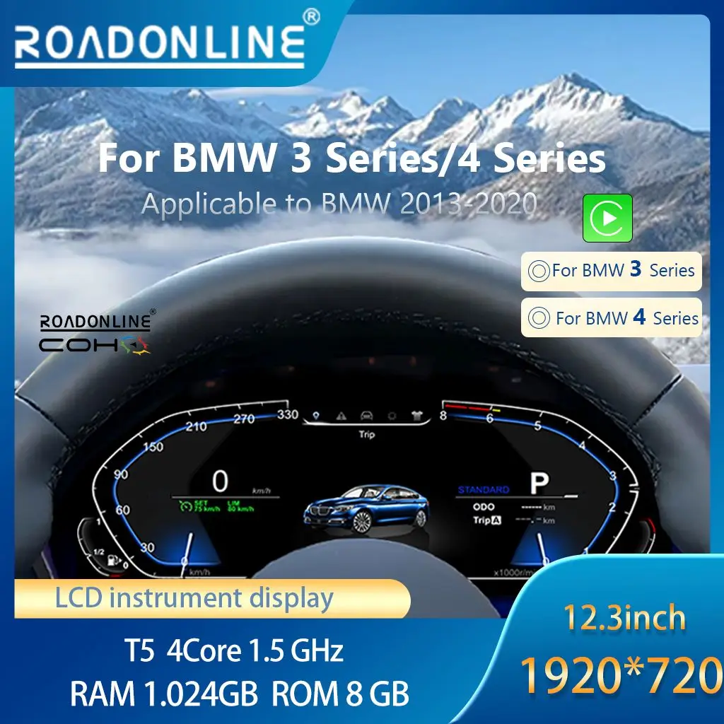 

Для BMW 3 серии 4 F30 F31 F34 F32 F33 F36 2013-2020 Автомобильный цифровой кластер ЖК-дисплей Приборная панель Carplay Кабина Виртуальный инструмент
