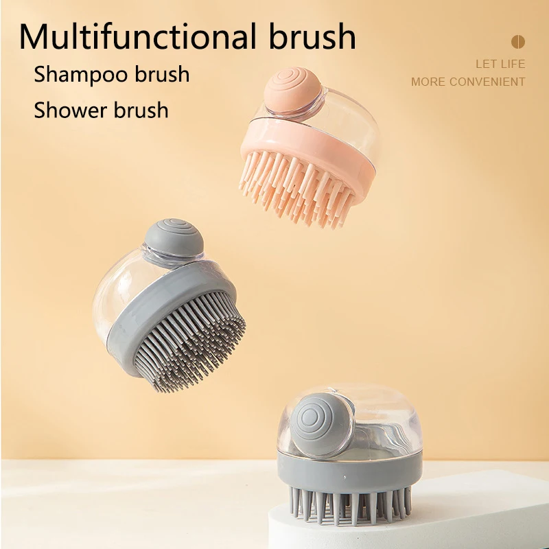 2024 New Silicone Bath Brush/Shampoo Brush,Cleaning Mud Dirt and Massaging the Head, Multifunctional Shower Brush Bathing Tools