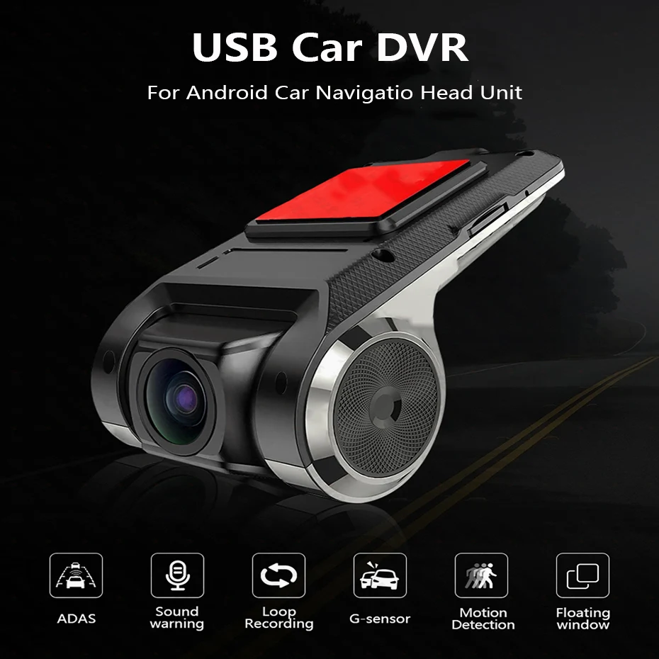 For Car DVD Android Player Navigation Full HD ADAS Dashcamera DVR with 32G TF Head Unit Auto Audio Voice Alarm LDWS G-Shock