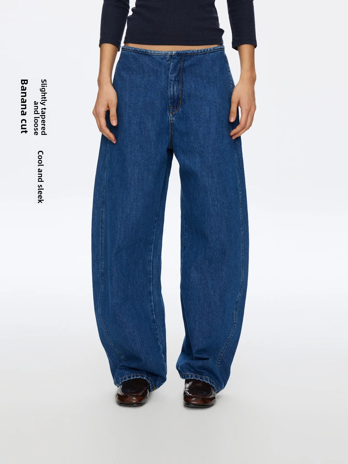 

Oneup American Style Vintage Washed Denim Pants High Waist Wide Leg Casual Summer Jeans for Women Loose Fit Comfortable