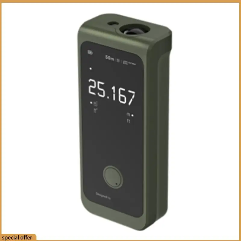 A68Z Intelligent Digital Laser Tape Measuring Tool Smart Laser Measure 50M LED Display Rechargeable Laser Ruler Rangefinder