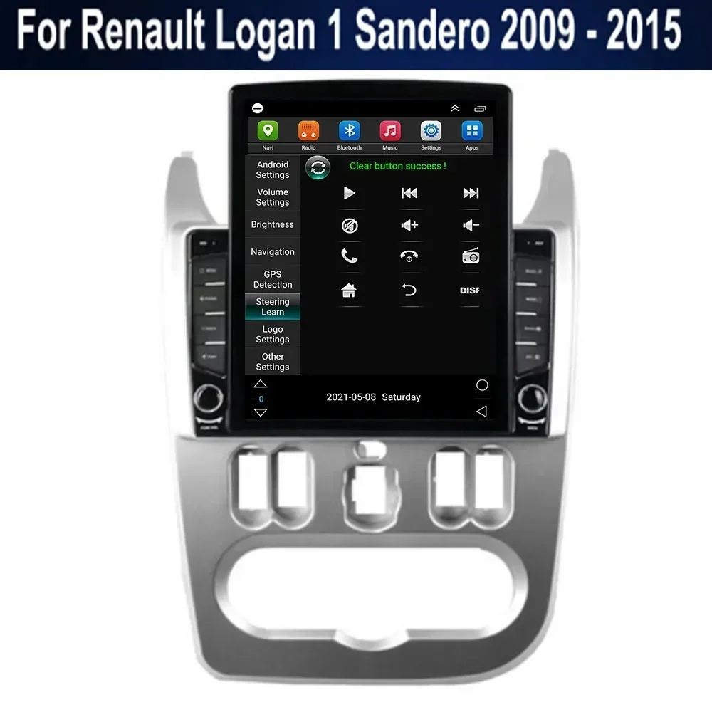 Radio samochodowe Android 13. Odtwarzacz multimedialny 9,7 "ekran Tesla dla Renault Logan 1/Sandero 2009-2035 Lada Largus Dacia Duster Gps