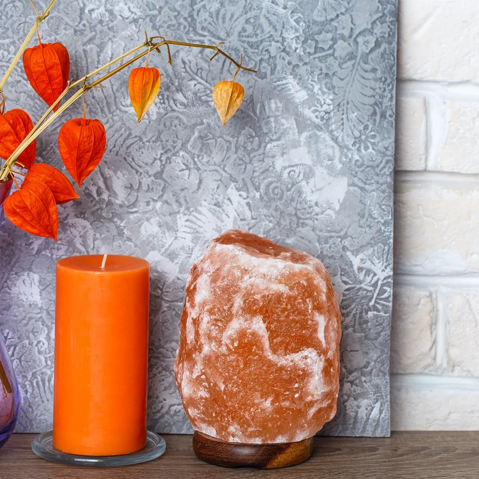 

Selenite Lamp Cord Crystal Replacement Dimmer Switch Warm Light Orange Color Standard Safety Perfect for Wooden Base