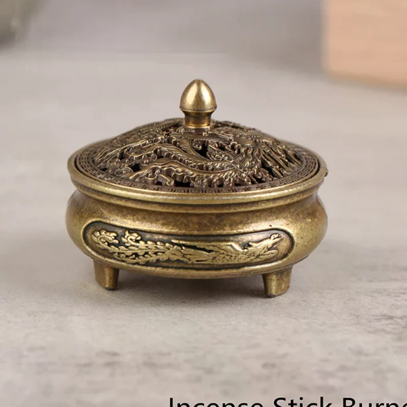 1pc Copper Alloy Buddha Incense Burner Lotus Incense Burner Antique Sandalwood Home Furnishings Home Office Decoration