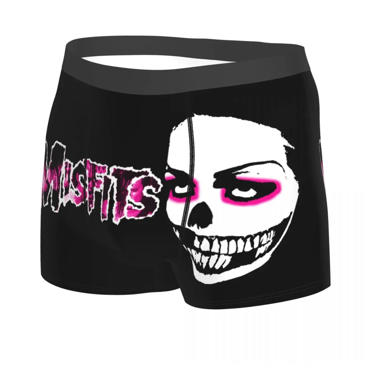 Misfits-bóxer con estampado 3D para hombre, ropa interior de Metal pesado, bragas transpirables, banda de Rock personalizada